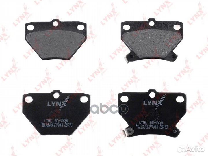 Колодки тормозные дисковые зад BD7538 lynxauto