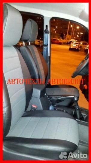 Чехлы Автопилот УАЗ Патриот из экокожи чёрно-серые