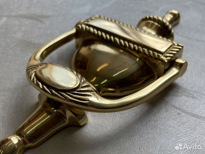 Ручка в английском стиле Дверная Стучалка Латунь