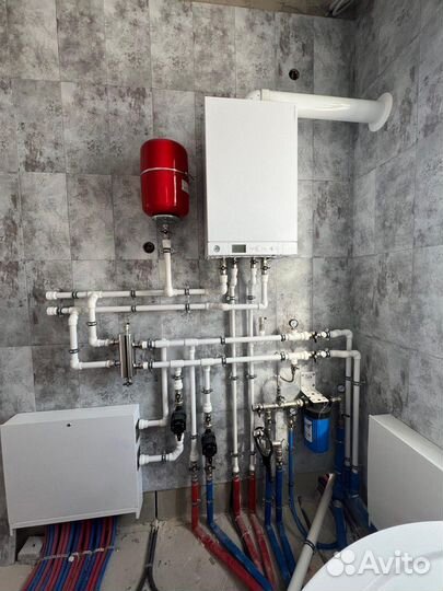 Монтаж отопления и водоснабжения под ключ,Гарантия