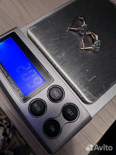 Серьги золотые 585 пробы