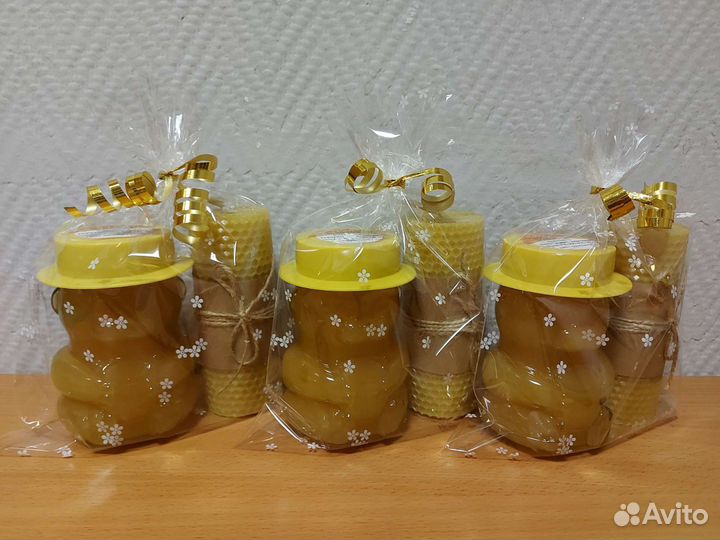 Набор номер 2 мёд + свеча из вощины с доставкой