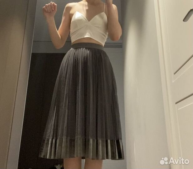 Юбка плиссе миди 34р
