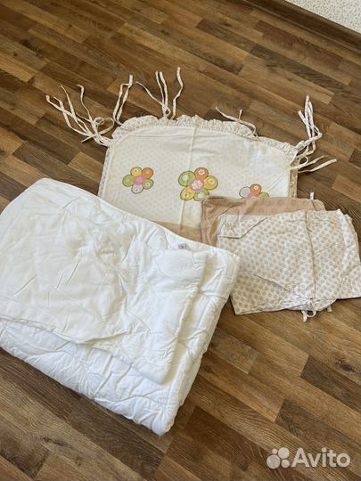 Бортики в детскую кроватку одеяло комплект