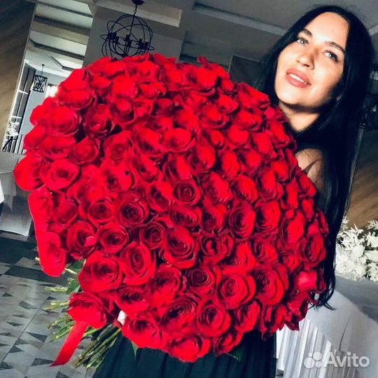 Букеты из 101 розы Роза Цветы 25 51 роза