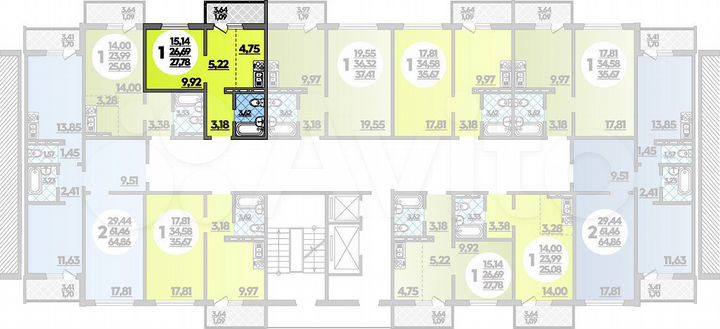 Квартира-студия, 27,8 м², 7/18 эт.