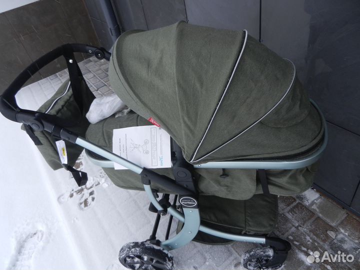 Коляска 2 в 1 Aimile хакки,идеальное состояние,лёг