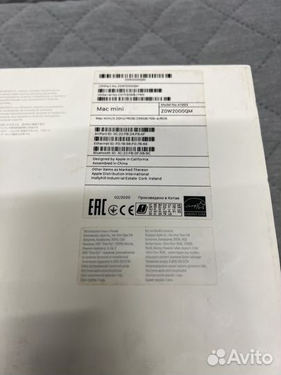 Apple Mac mini A1993 (2020) i7/16Gb/250Gb