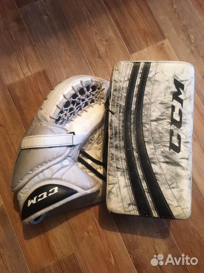 Хоккейные вратарские ловушка и блин