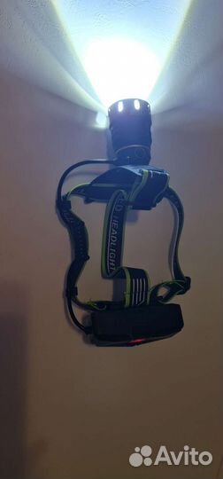 Сверхьяркий и мощный налобный фонарь 3 Акб