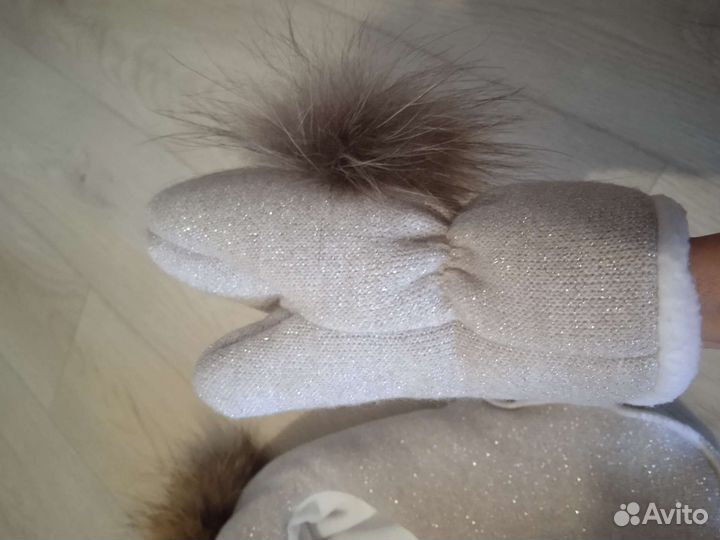 Шапка,снуд и варежки для девочки