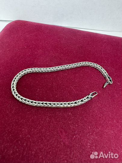 Браслет сереьрянный плетения колос