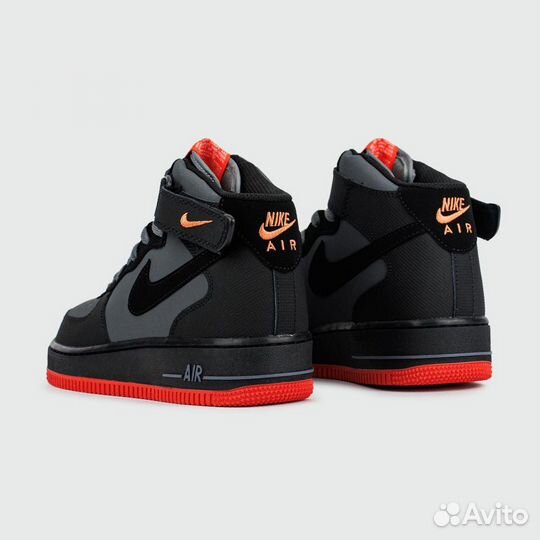 Кроссовки Nike Air Force 1 Grey / Red Ftwr