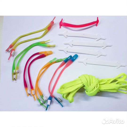 Силиконовые шнурки, цветные шнурки для обуви