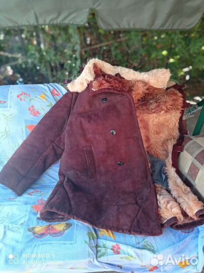 Дубленка с натуральным мехом и кожей