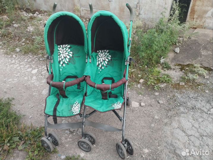 Коляска для двойни трость