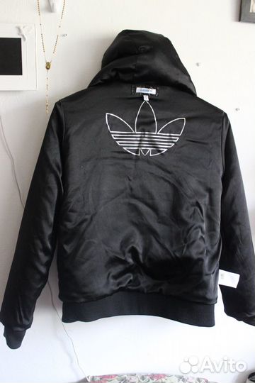 Куртка мех двухсторонняя чёрная Adidas s m