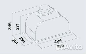 Вытяжка falmec built-IN burano plus 50 BK (cbin50.E11P2#zzzn460F)