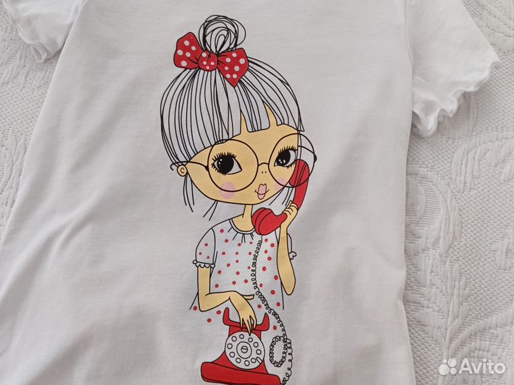 Пижама для девочки 128 новая
