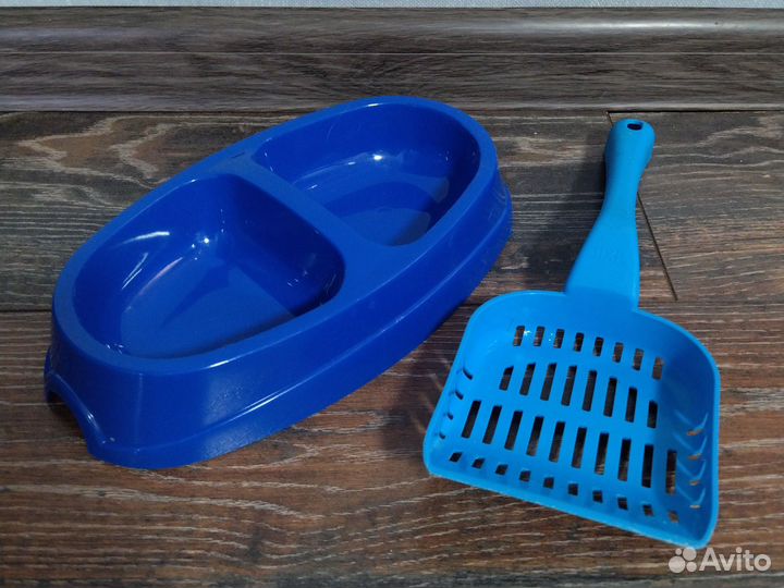 Кошачья миска двойная новая