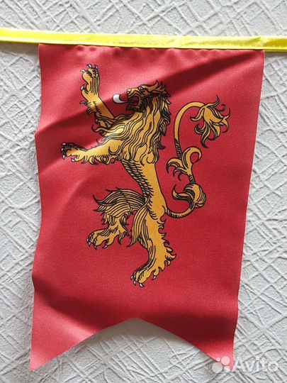 Гирлянда флажки Игра Престолов 4 м