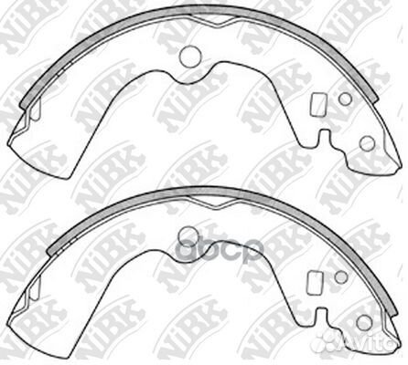 Колодки тормозные барабанные зад FN1170 NiBK