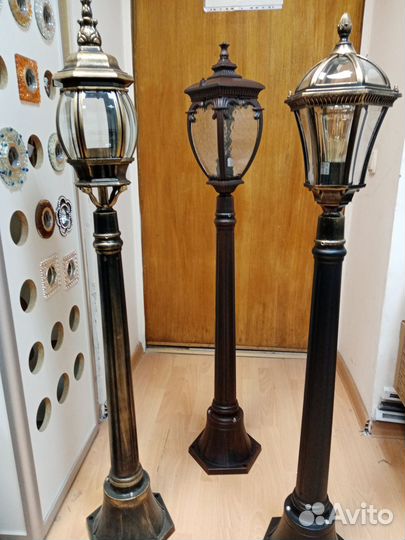 Фонарь уличный садовый металл столб 1м-3м