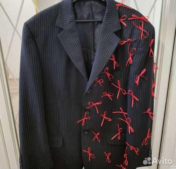 Пиджак апсайкл с бантиками