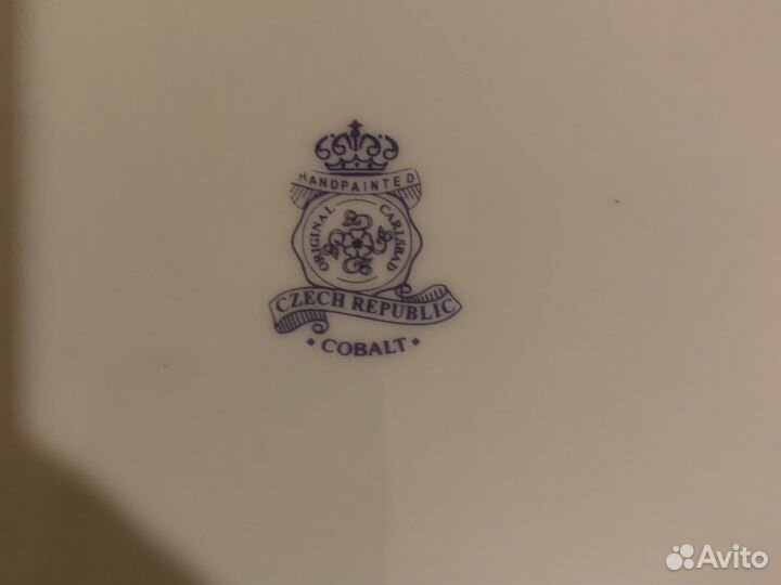 Супница Констанция золотая роза кобальт