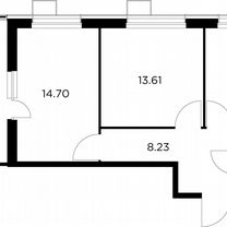 2-к. квартира, 54,6 м², 6/10 эт.