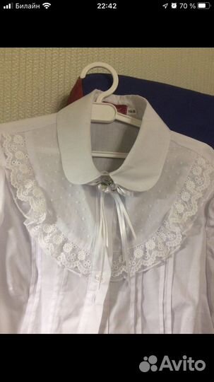 Блузка школьная новая 164/88