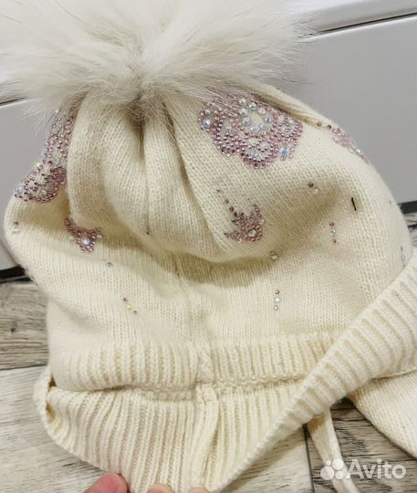 Шапка зимняя для девочки 48 50