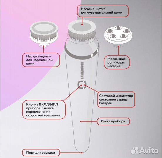 Yamaguchi Щеточка для очищения лица