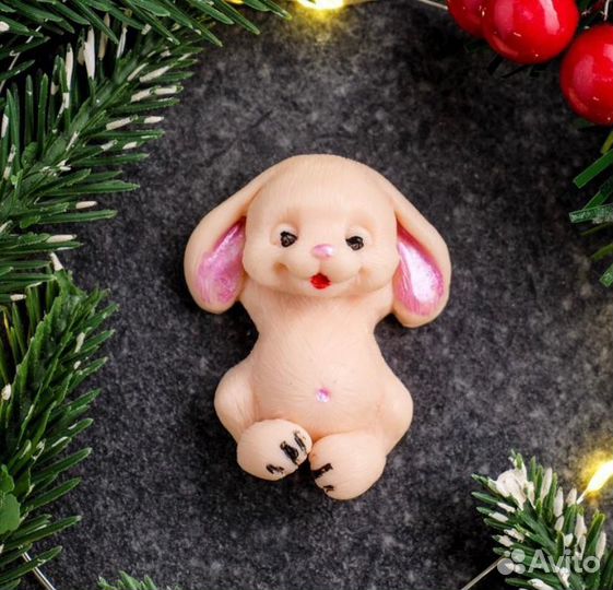 Мыло ручной работы «Зайчики». Символ 2023 года