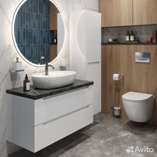 Мебель для ванной BelBagno etna100BL-kepmno-1346-SET Bianco Lucido