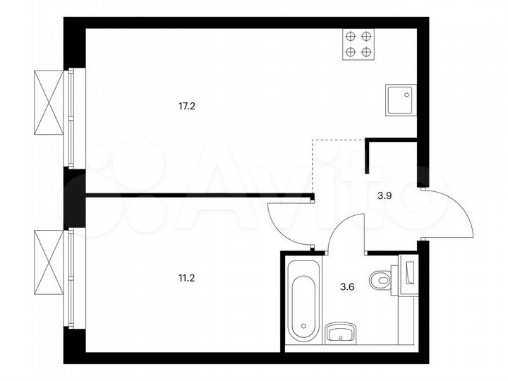 1-к. квартира, 35,9 м², 16/24 эт.