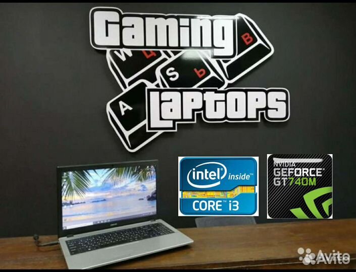 Игровой ноутбук i3 / GT740M /SSD+HDD
