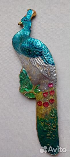 Елочные игрушки картонаж Павлин