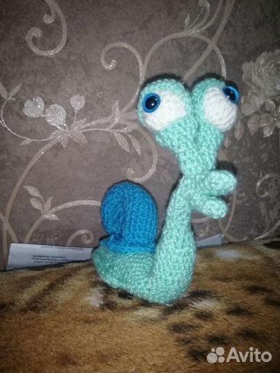 Улитка вязанная интерьерная