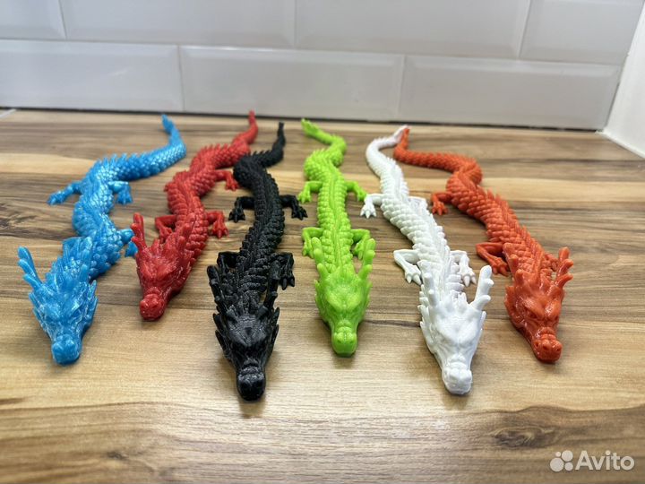 3d фигурки китайских драконов антистресс