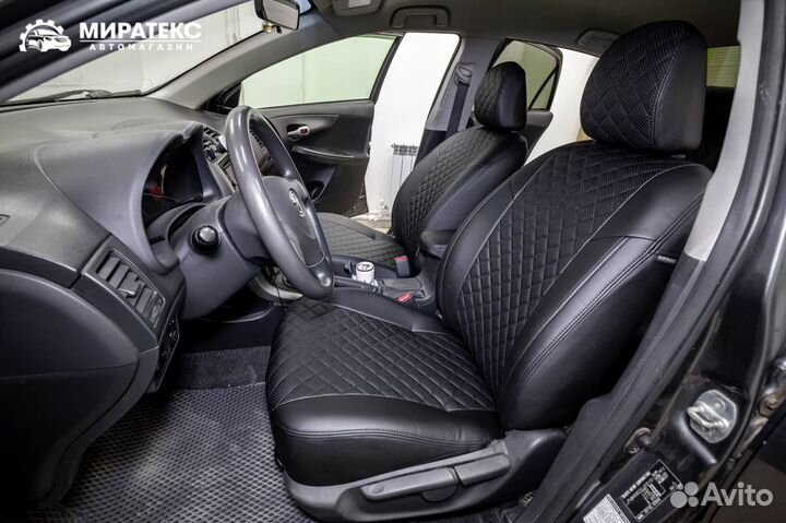 Авточехлы Тойота Королла с 06-13 / Экокожа Ромб