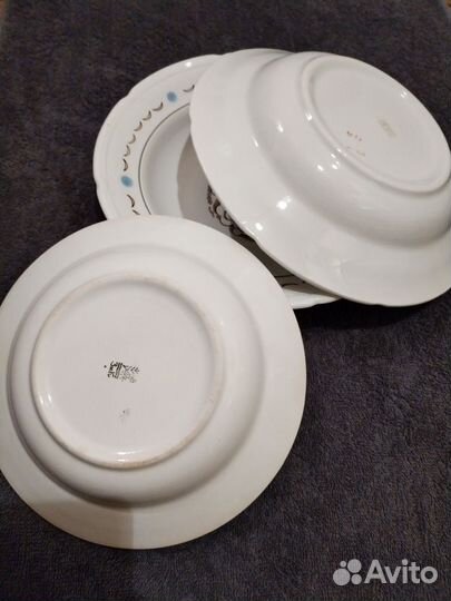 Тарелки суповые винтаж СССР 3 шт