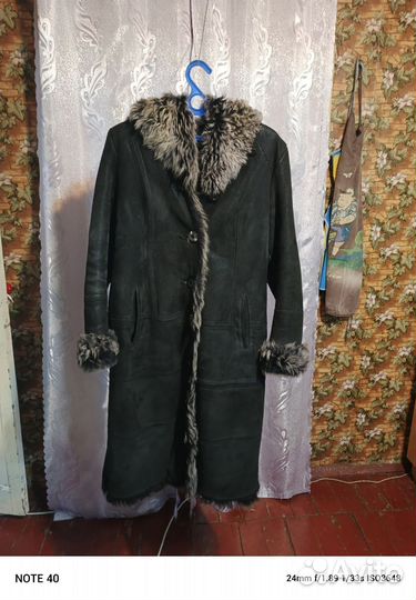 Дубленка натуральная женская 48 50 черная