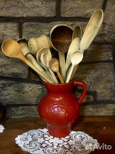 Деревянные старые ложки