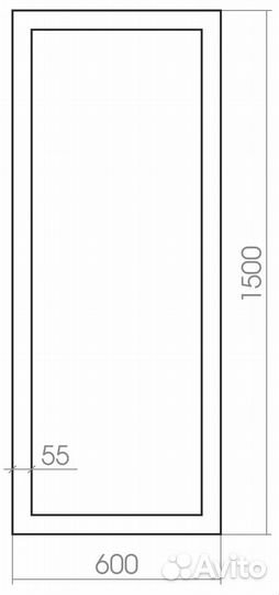 Зеркало Azario Монреаль 600х1500 напольное Венге