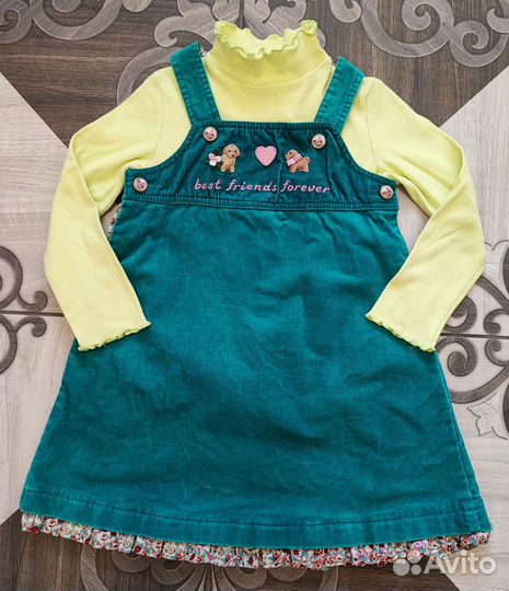 Вельветовый сарафан Маленькая леди 104