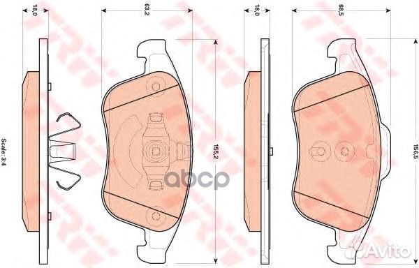 GDB1896 Колодки тормозные renault latitude 11
