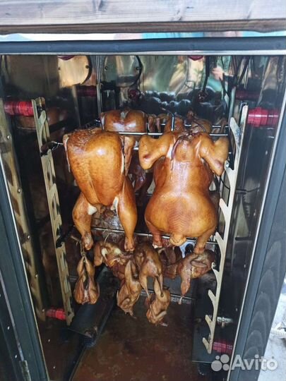 Копчёные куры, мясо, рыба