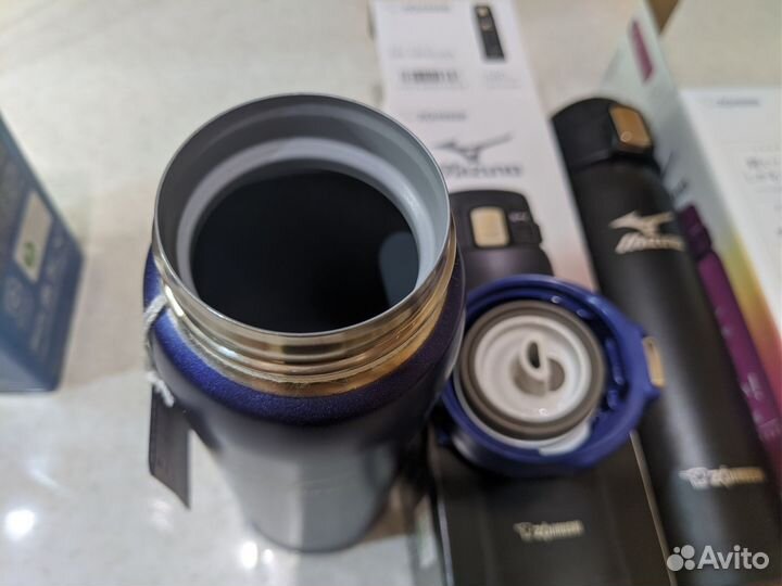 Термокружка термос zojirushi mizuno синий черный