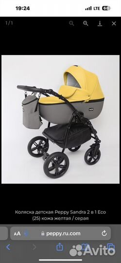 Коляска peppy sandra 2в1
